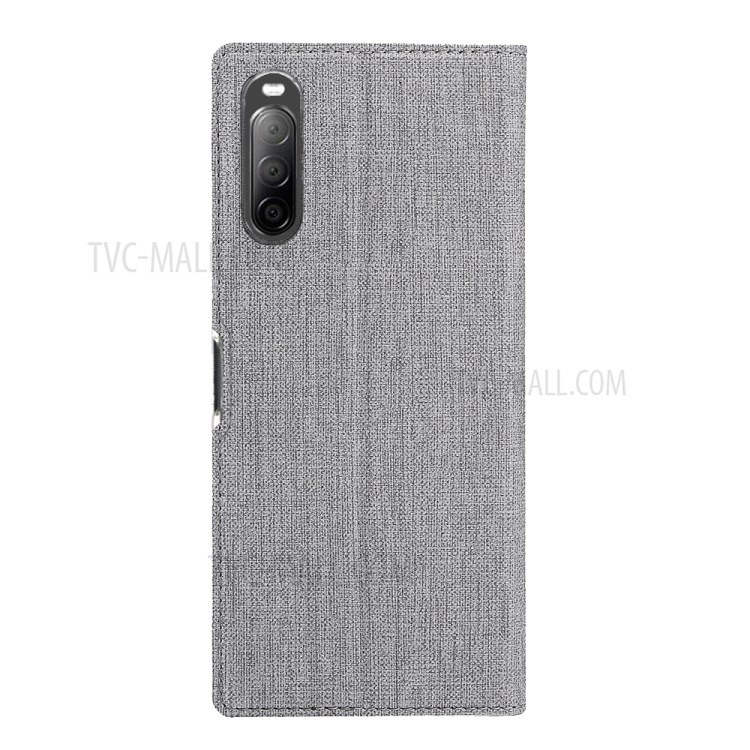 IVL Coque En Cuir Stand Fente Pour Carte DMX Texture Croix Pour Sony Xperia L4 - Gris-8