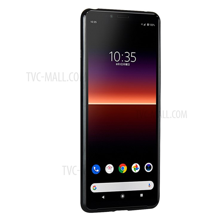 TPU Revestido de Couro Shell Elegante Para a Sony Xperia 10 II - Preto-8