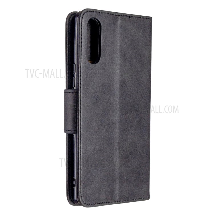 Cáscara de Cuero de Billetera Con Estuche Para Sony Xperia L4 - Negro