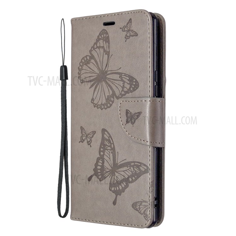 Shell De Couro Elegante Borboleta Marca Para Sony Xperia L4 - Castanho-2