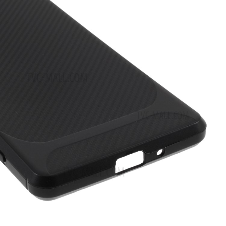 Fibra De Carbono Textura Tampa Do Telefone TPU Para Sony Xperia 1 II - Preto-6
