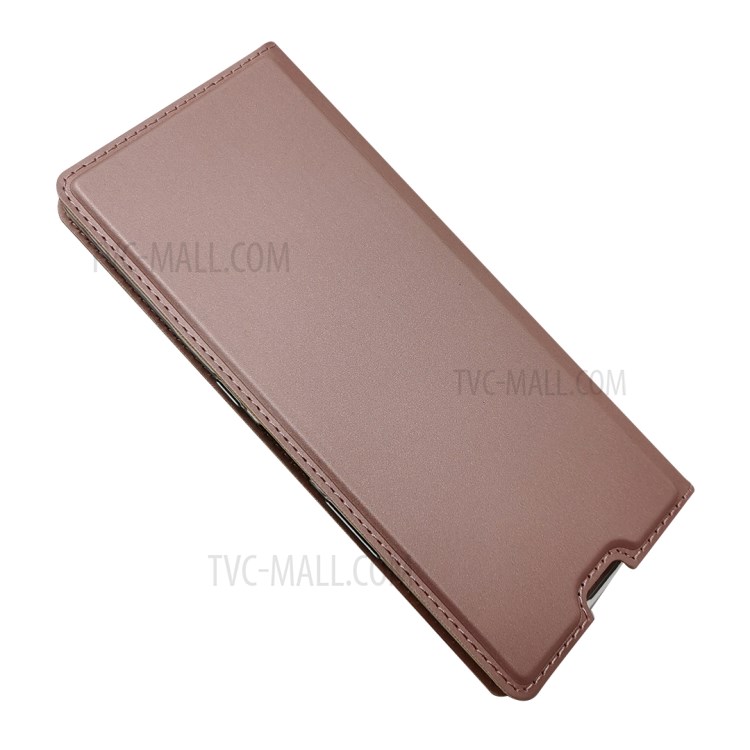 Magnetic Adsorption Stand Card Holder Leather Case for Sony Xperia L4 - Rose Gold-5