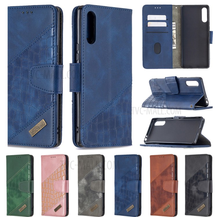 Crocodile Skin Assorted Color Style Leather Shell for Sony Xperia L4 - Black-9