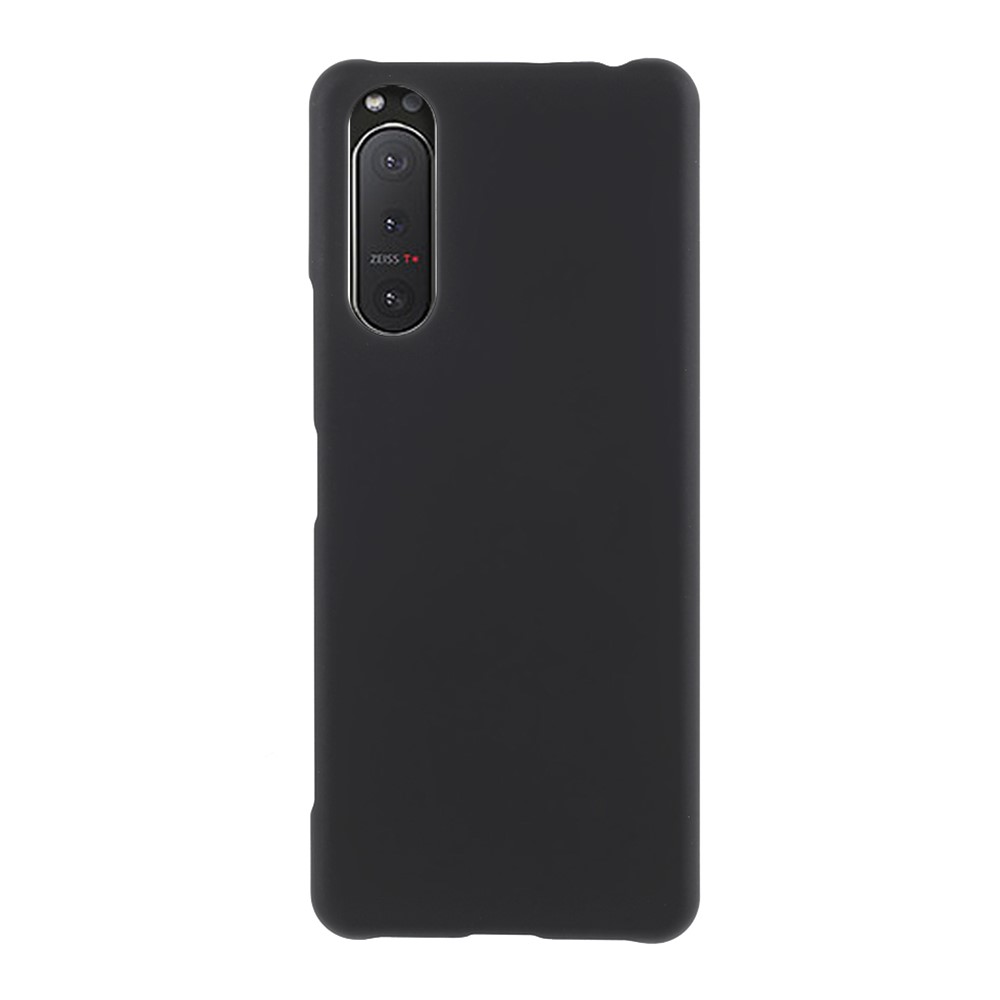 Rubberized Plastic Back Phone Shell for Sony Xperia 5 II - Black-1