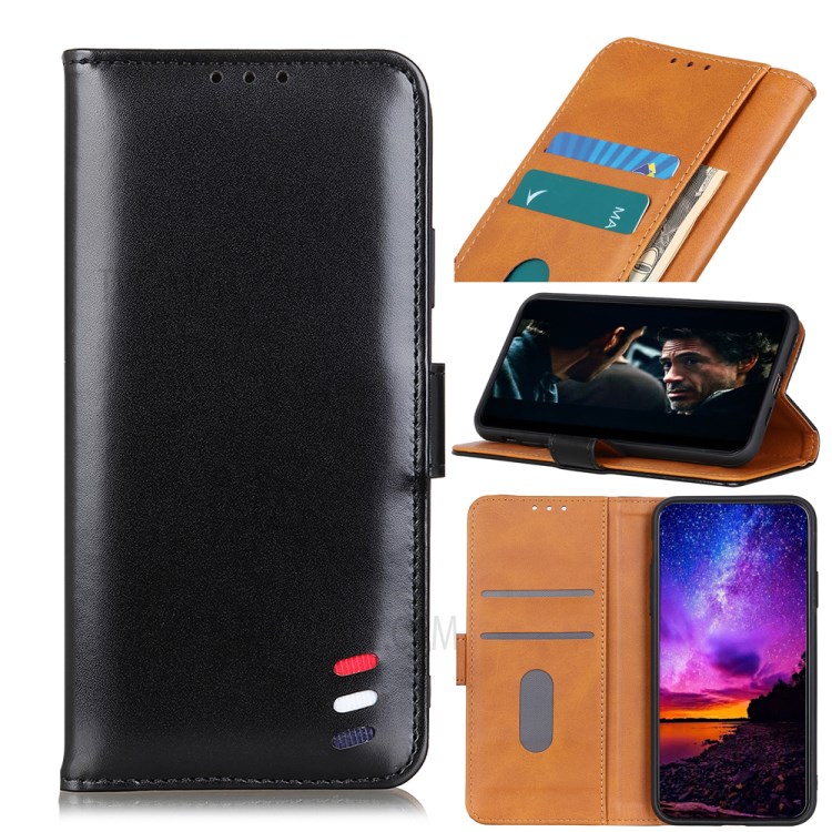 With Wallet Leather with Stand Shell for Sony Xperia 5 II - Black-1