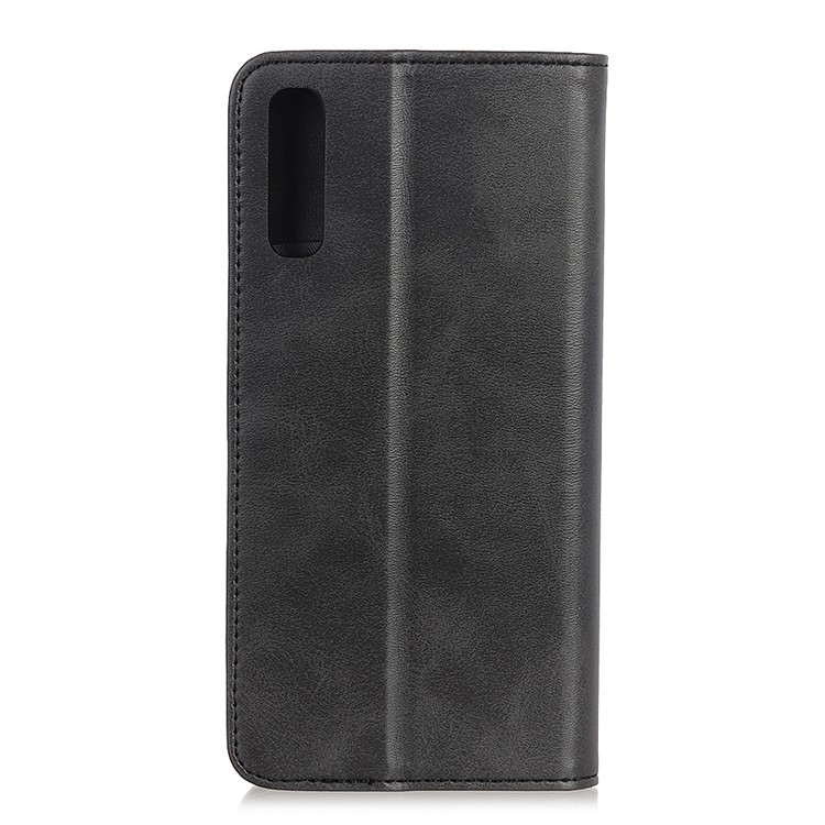 Auto-absorbed Split Leather Cover for Sony Xperia 5 II - Black-7