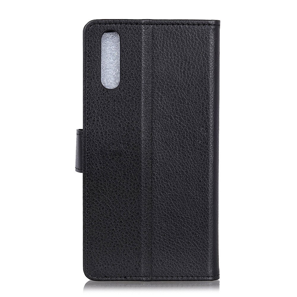 Litchi Texture Wallet Stand Leather Mobile Phone Stylish Case for Sony Xperia 5 II - Black-10