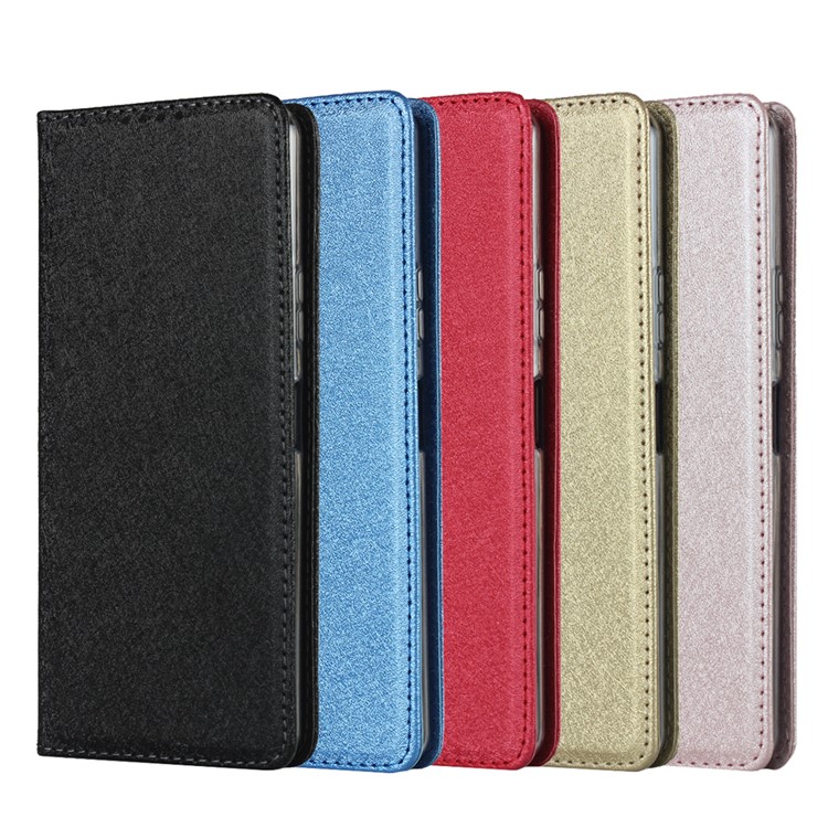 Silk Surface Leather with Strap Cover for Sony Xperia 10 II - Black-8