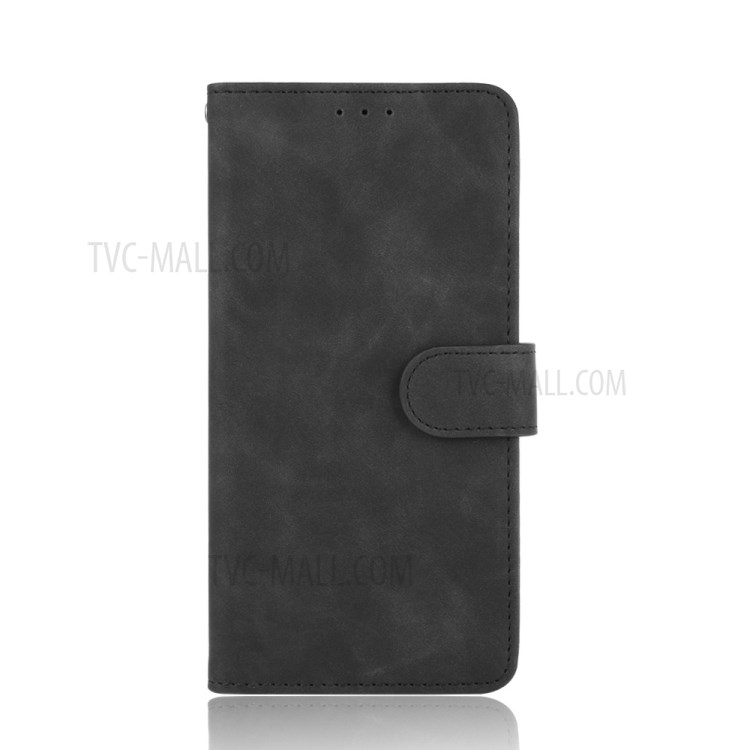 Skin-touch PU Leather Wallet Stand Phone Case for Sony Xperia 8 Lite - Black-2