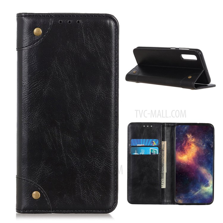 Crazy Horse Texture Magnetic Closure Leather Cover for Sony Xperia 5 II - Black-1