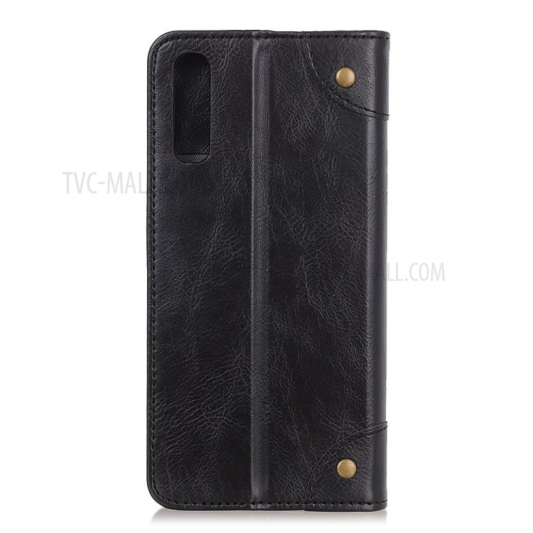 Crazy Horse Texture Magnetic Closure Leather Cover for Sony Xperia 5 II - Black-4