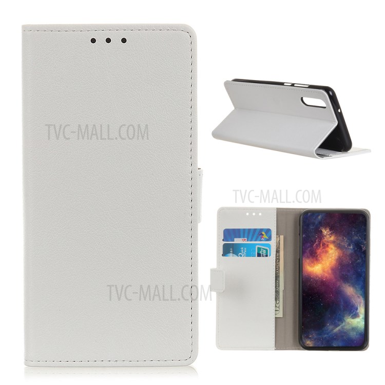 Wallet Stand PU Leather Flip Phone Cover for Sony Xperia 5 II - White-1