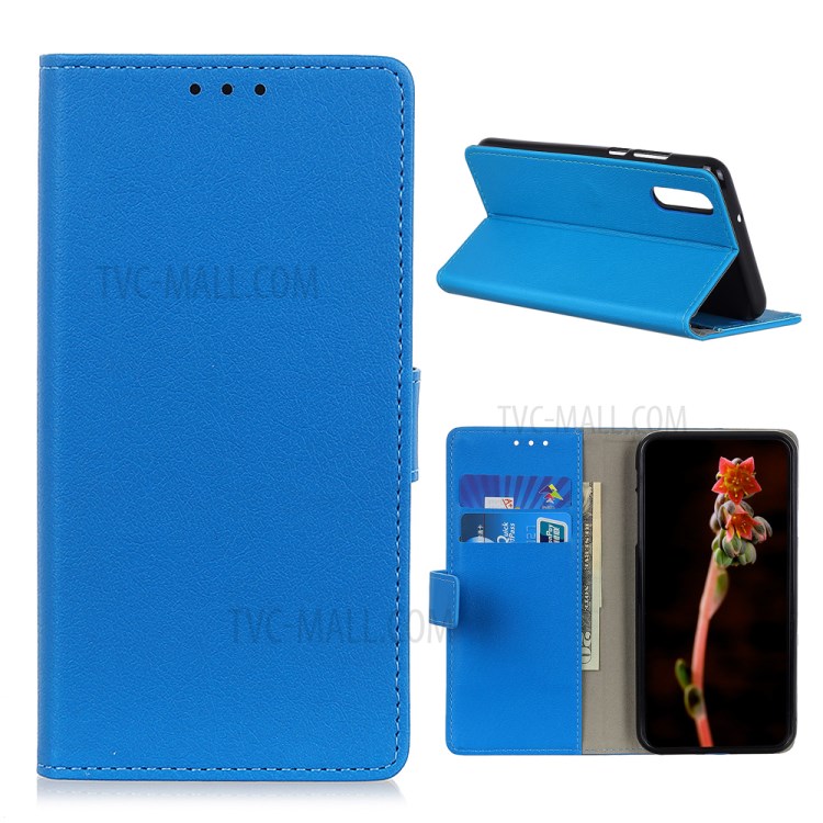 Wallet Stand PU Leather Flip Phone Cover for Sony Xperia 5 II - Blue-1