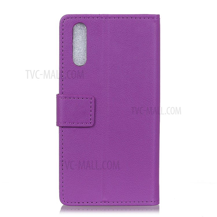 Wallet Stand PU Leather Flip Phone Cover for Sony Xperia 5 II - Purple-7
