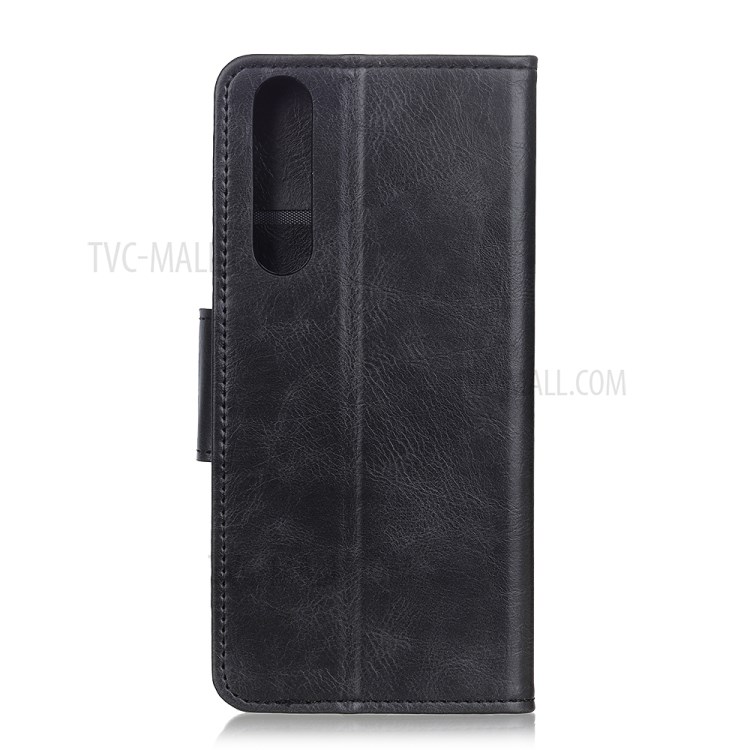 Crazy Horse Wallet Stand Leather Flip Case for Sony Xperia 5 II - Black-3