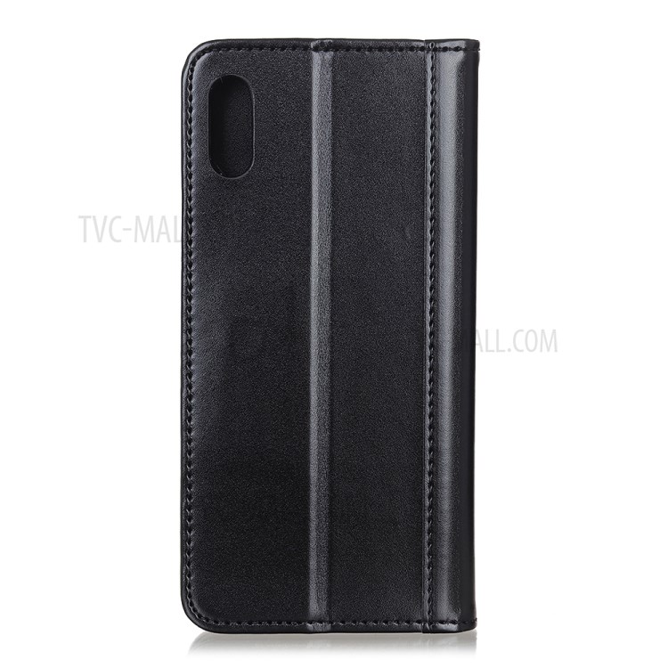 Auto-absorbed Split Leather with Wallet Case for Sony Xperia 5 II - Black-3