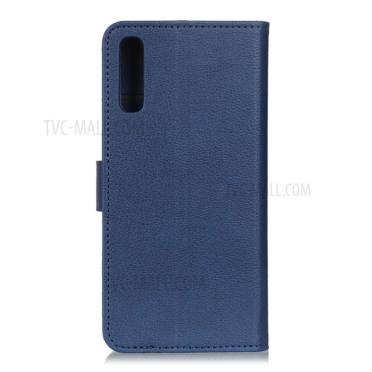 Litchi Texture Wallet Stand Leather Cell Phone Case for Sony Xperia 5 II - Blue-3