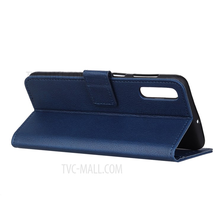 Litchi Texture Wallet Stand Leather Cell Phone Case for Sony Xperia 5 II - Blue-4