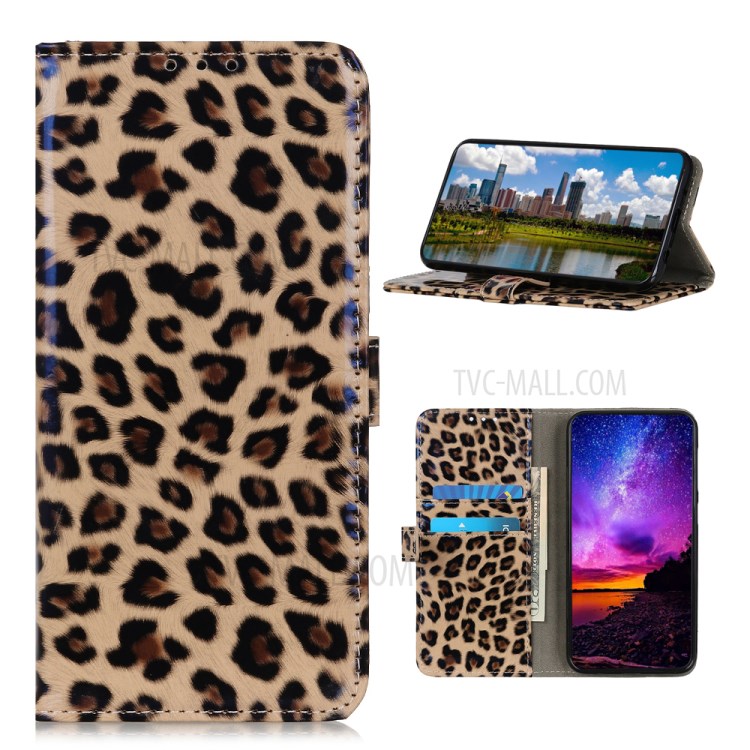 Leopard Texture PU Leather Wallet Stand Phone Case for Sony Xperia 5 II-1