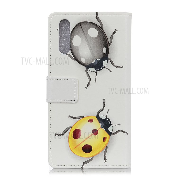 Protective Case with Wallet Leather Stand Cover for Sony Xperia 5 II - Ladybugs-3
