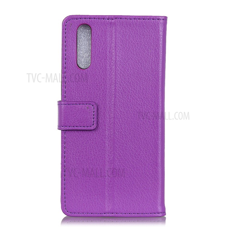 Litchi Texture Leather Mobile Phone Shell for Sony Xperia 5 II - Purple-3