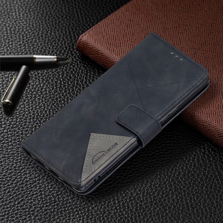 BF05 Geometric Texture Leather Shell Wallet Stand Case for Sony Xperia L4 - Black-7