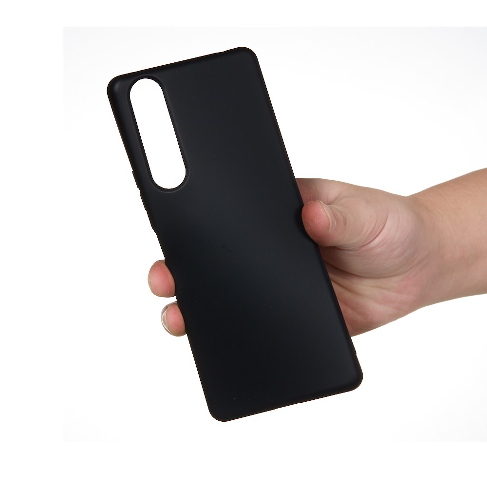Caja Del Teléfono De Silicona Líquida Para Sony Xperia 5 II - Negro-5
