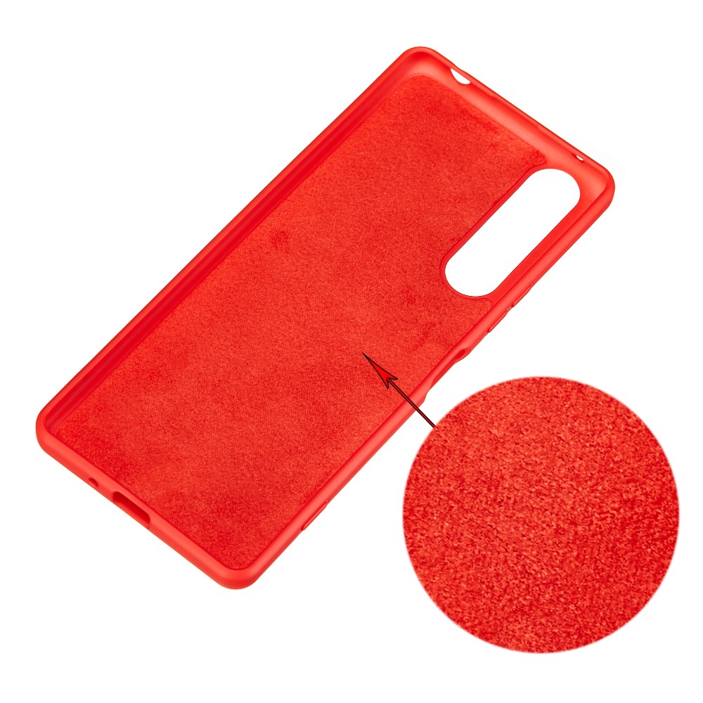 Liquid Silicone Phone Case for Sony Xperia 5 II - Red-3