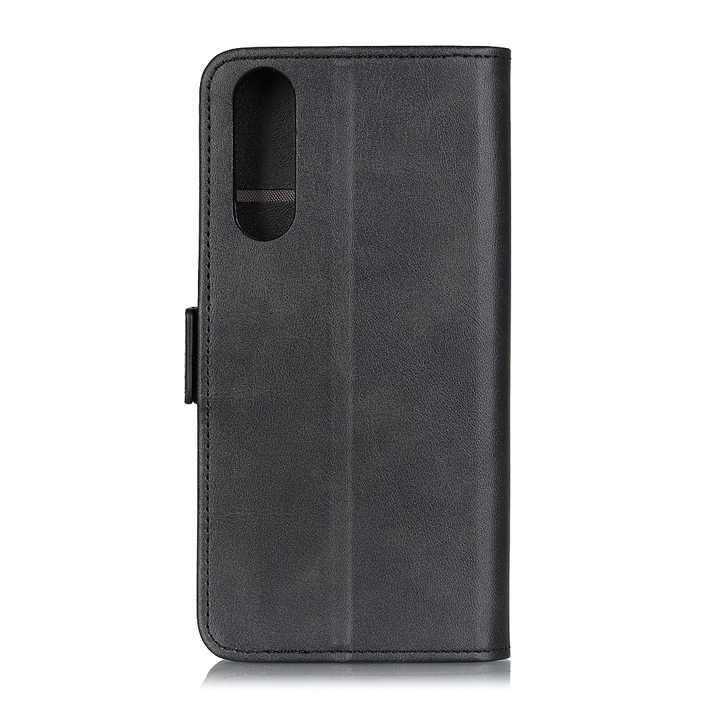 Magnetic Closure Leather Wallet Stand Case Shell for Sony Xperia 5 II - Black-3