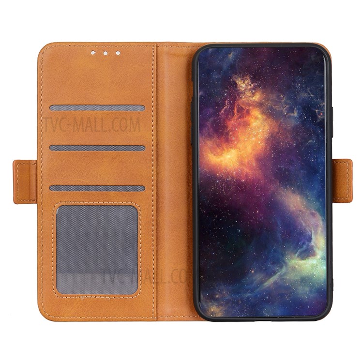 Magnetic Closure Leather Wallet Stand Case Shell for Sony Xperia 5 II - Brown-4