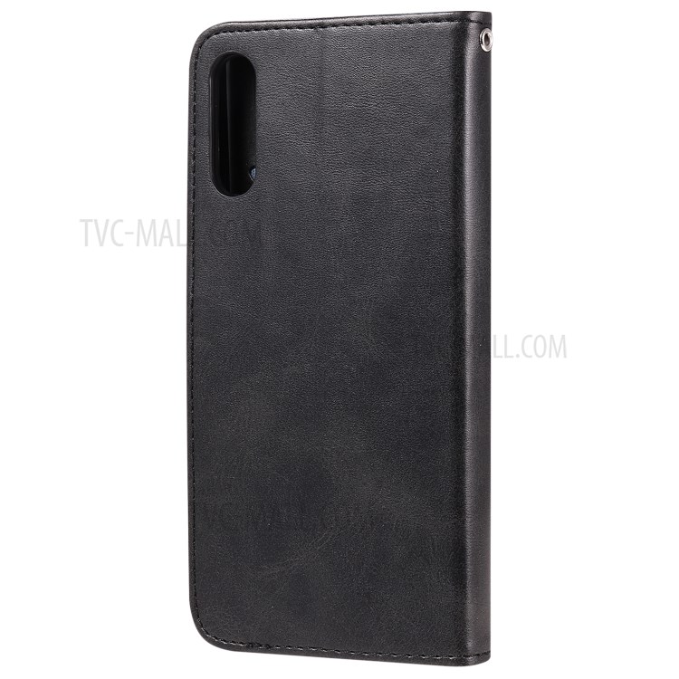 Zipper Pocket Wallet Leather Stand Case for Sony Xperia L4 - Black-4