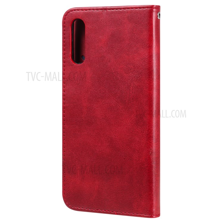 Zipper Pocket Wallet Leather Stand Case for Sony Xperia L4 - Red-4