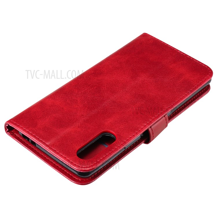 Zipper Pocket Wallet Leather Stand Case for Sony Xperia L4 - Red-8