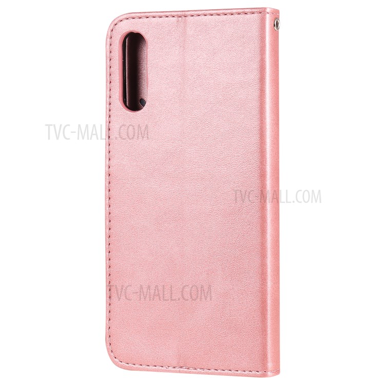 Zipper Pocket Wallet Leather Stand Case for Sony Xperia L4 - Rose Gold-4