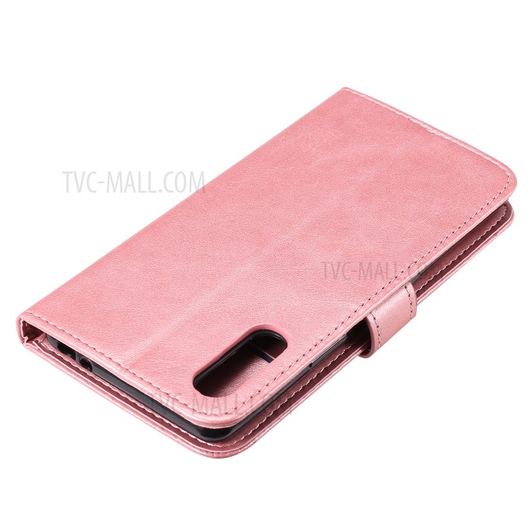 Zipper Pocket Wallet Leather Stand Case for Sony Xperia L4 - Rose Gold-8