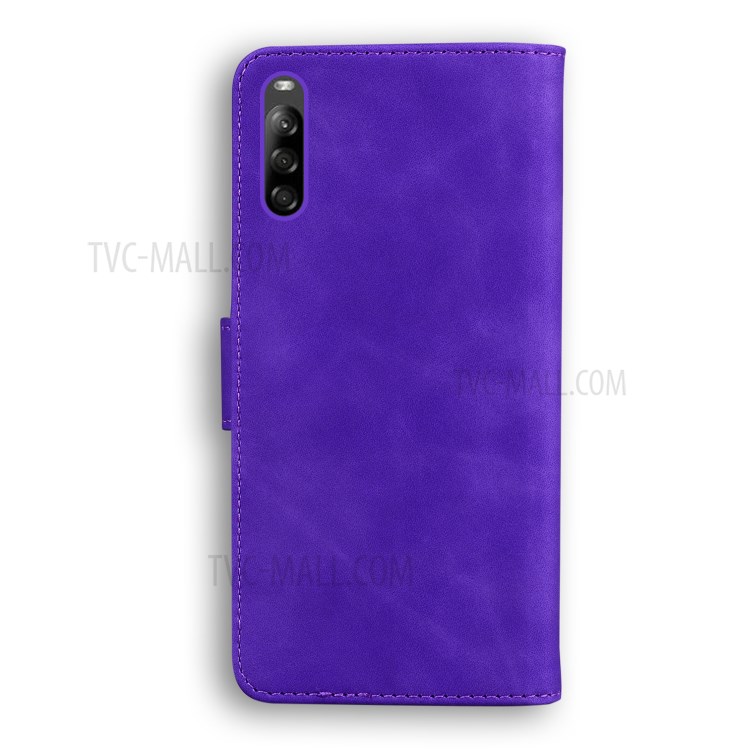 Leather Wallet Stand Phone Case for Sony Xperia L4 - Purple-3