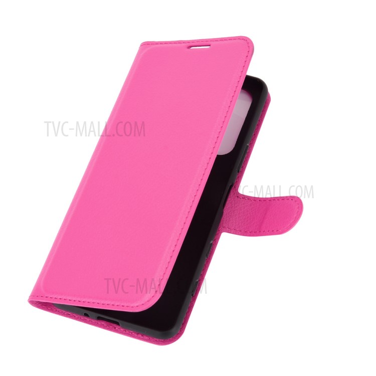 Litchi Texture Leather Wallet Cell Phone Protective Case for Sony Xperia 5 II - Rose-2