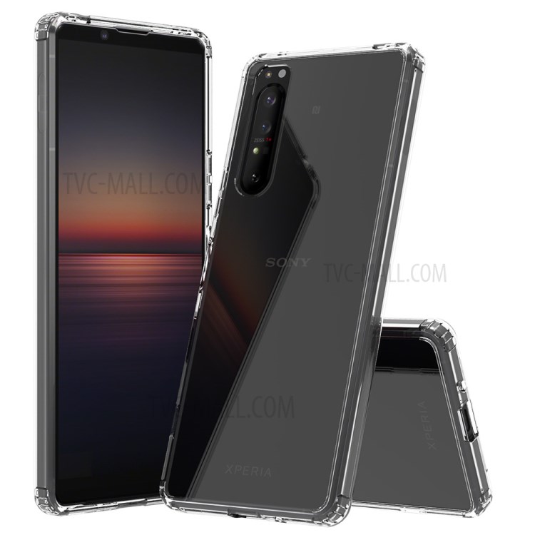 Coque Hybride Acrylique Transparente Anti-rayures TPU + Pour Sony Xperia 1 II-1