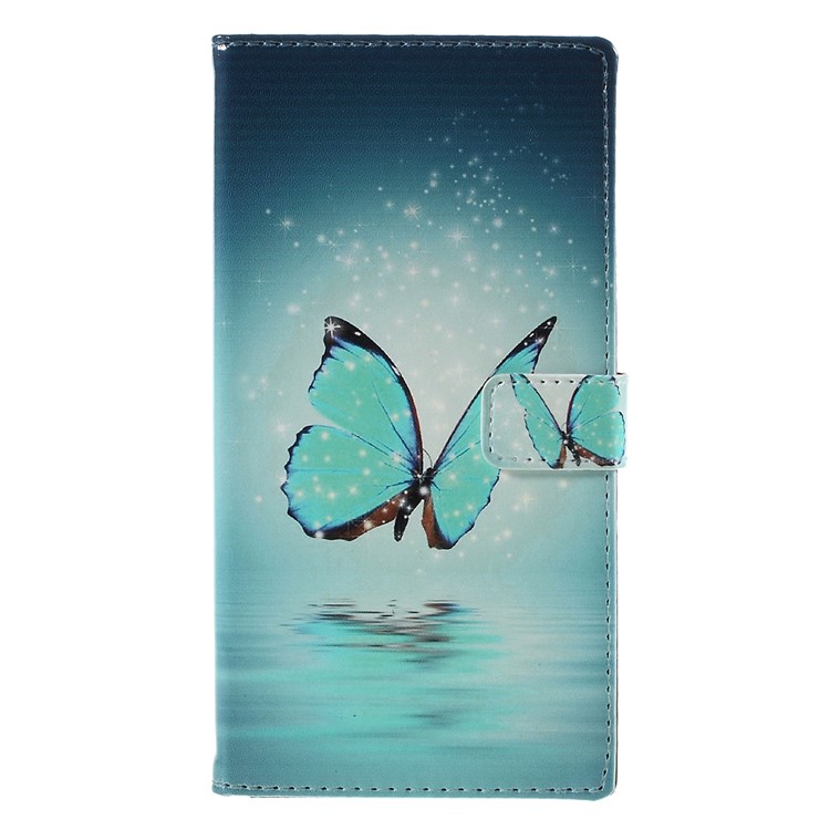 Leather Wallet Case for Sony Xperia M5 E5603/Dual E5633 - Blue Butterfly-3
