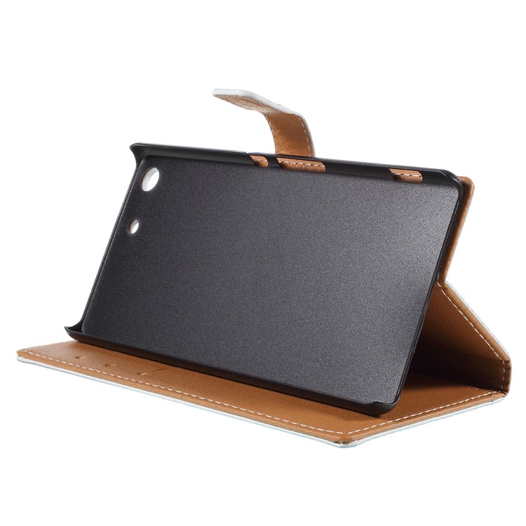 Leather Wallet Case for Sony Xperia M5 E5603/Dual E5633 - Blue Butterfly-4