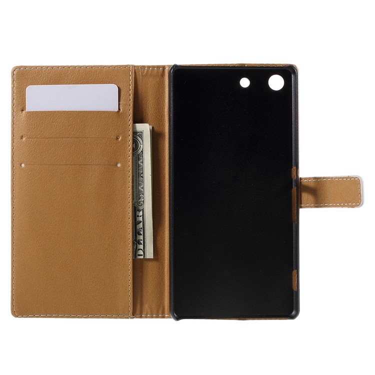 Leather Wallet Case for Sony Xperia M5 E5603/Dual E5633 - Blue Butterfly-6