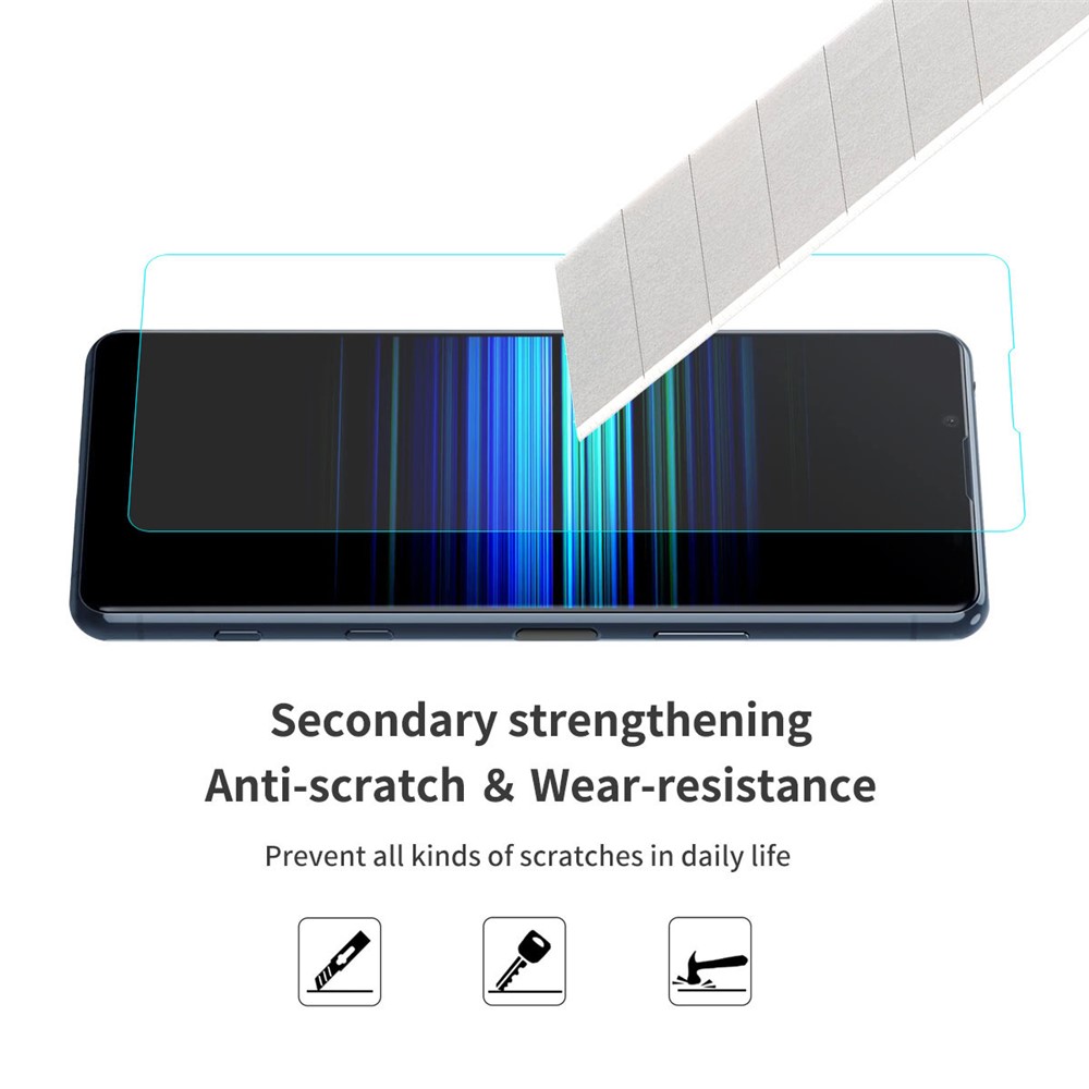 ENKAY HAT-PRINCE Four Corner Thickening Anti-Slip Cover Shockproof Clear TPU Case + Tempered Glass Screen Protector for Sony Xperia 5 II-8