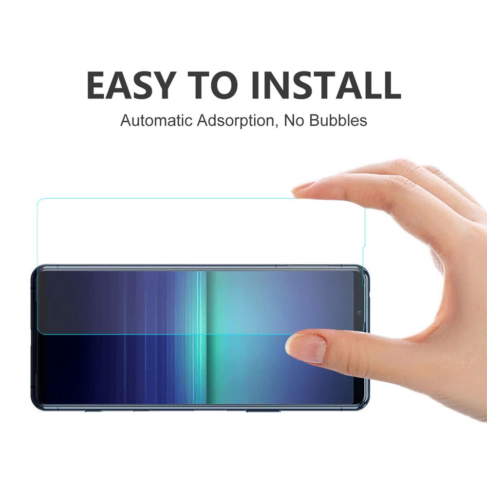 ENKAY HAT-PRINCE Four Corner Thickening Anti-Slip Cover Shockproof Clear TPU Case + Tempered Glass Screen Protector for Sony Xperia 5 II-9