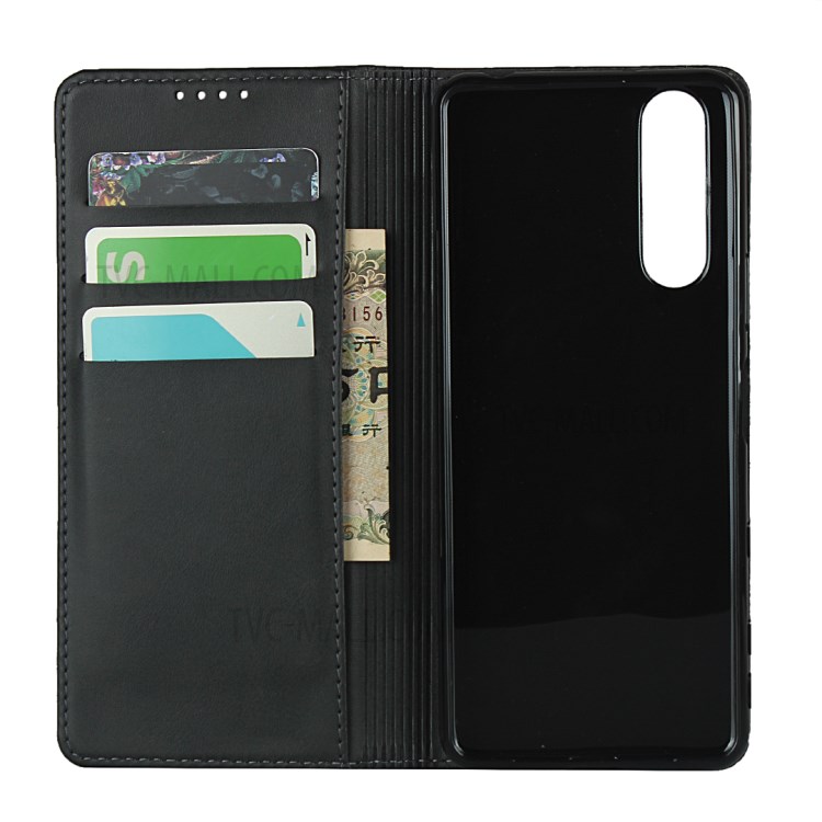 Auto-absorbed Wallet Leather Stand Case for Sony Xperia 5 II - Black-5