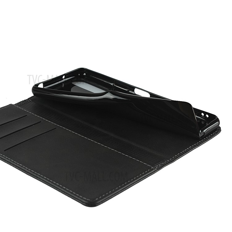 Auto-absorbed Wallet Leather Stand Case for Sony Xperia 5 II - Black-8