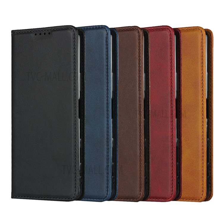 Auto-absorbed Wallet Leather Stand Case for Sony Xperia 5 II - Black-9