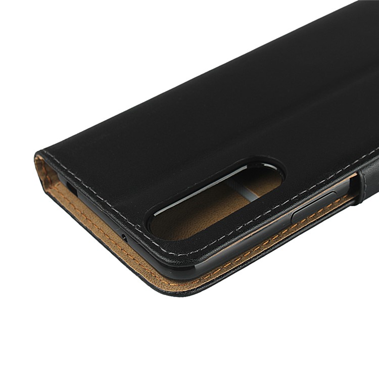 Genuine Leather Wallet Stand Phone Shell for Sony Xperia 5 II - Black-11