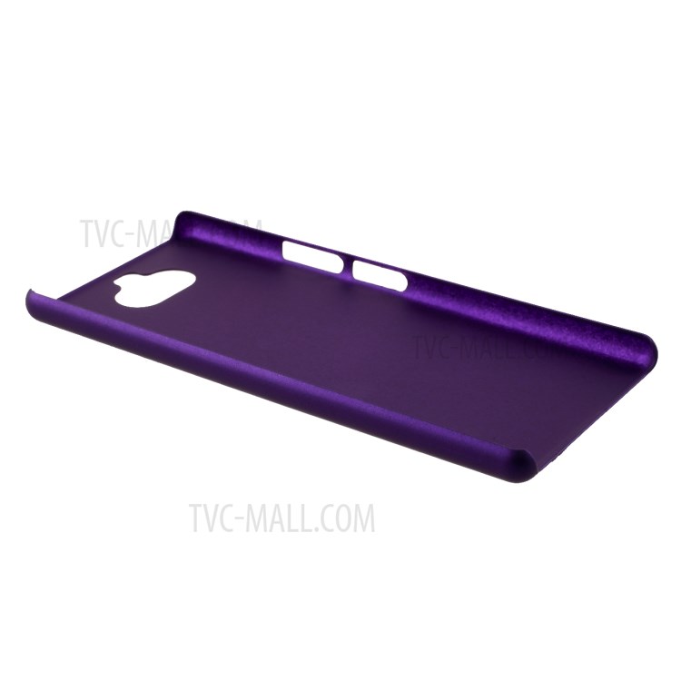 Rubberized Plastic Cell Phone Cover for Sony Xperia XA4 Hard Protector Case - Purple-6