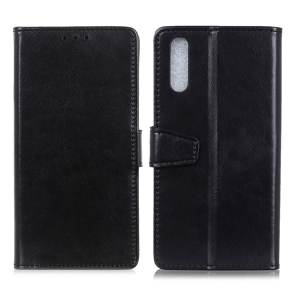 Wallet Design Full Protection Leather Phone Stand Cover Case for SONY Xperia L5 - Black-1