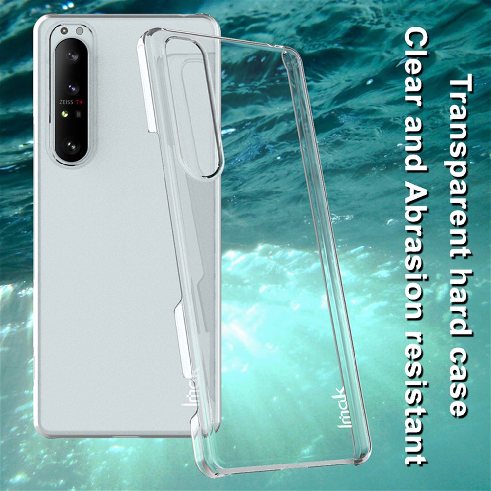 IMAK Clear Wear-resistant Hard Cell Phone Case for Sony Xperia 1 III-2